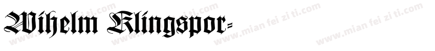 Wihelm Klingspor字体转换